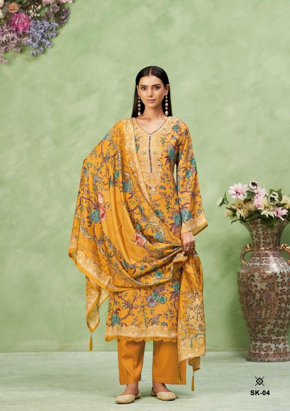 Karva designer studio surkh vol 2 maslin digital print wholesale dress material market in ahmedabad