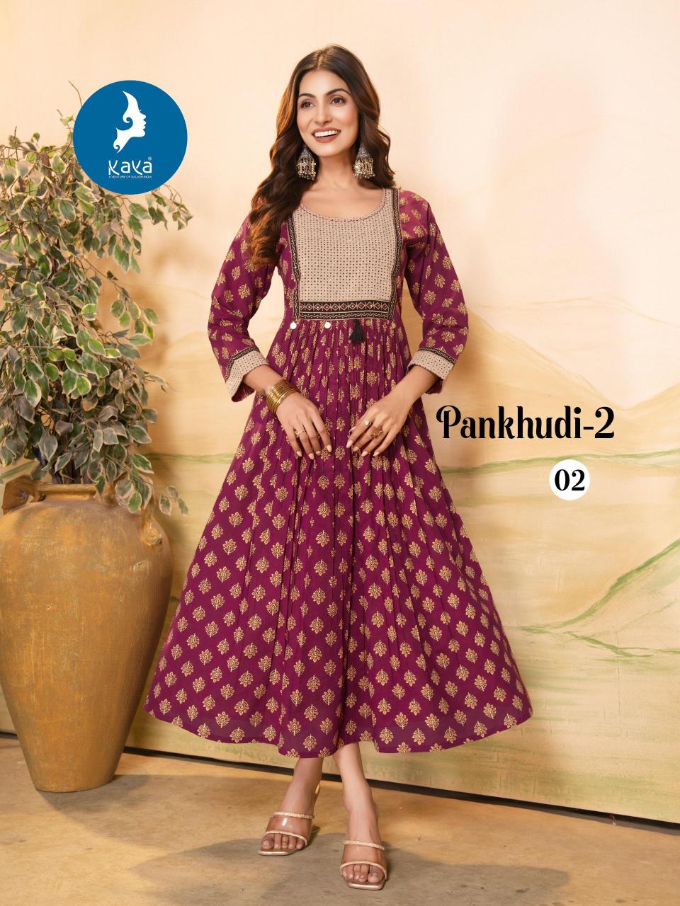 Kaya kurti pankhudi 2 cotton dhabu gamthi print branded kurtis wholesale online