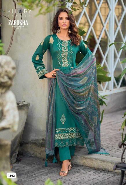 Kilory trends zarokha 2 digital print jaipuri cotton dress material wholesale
