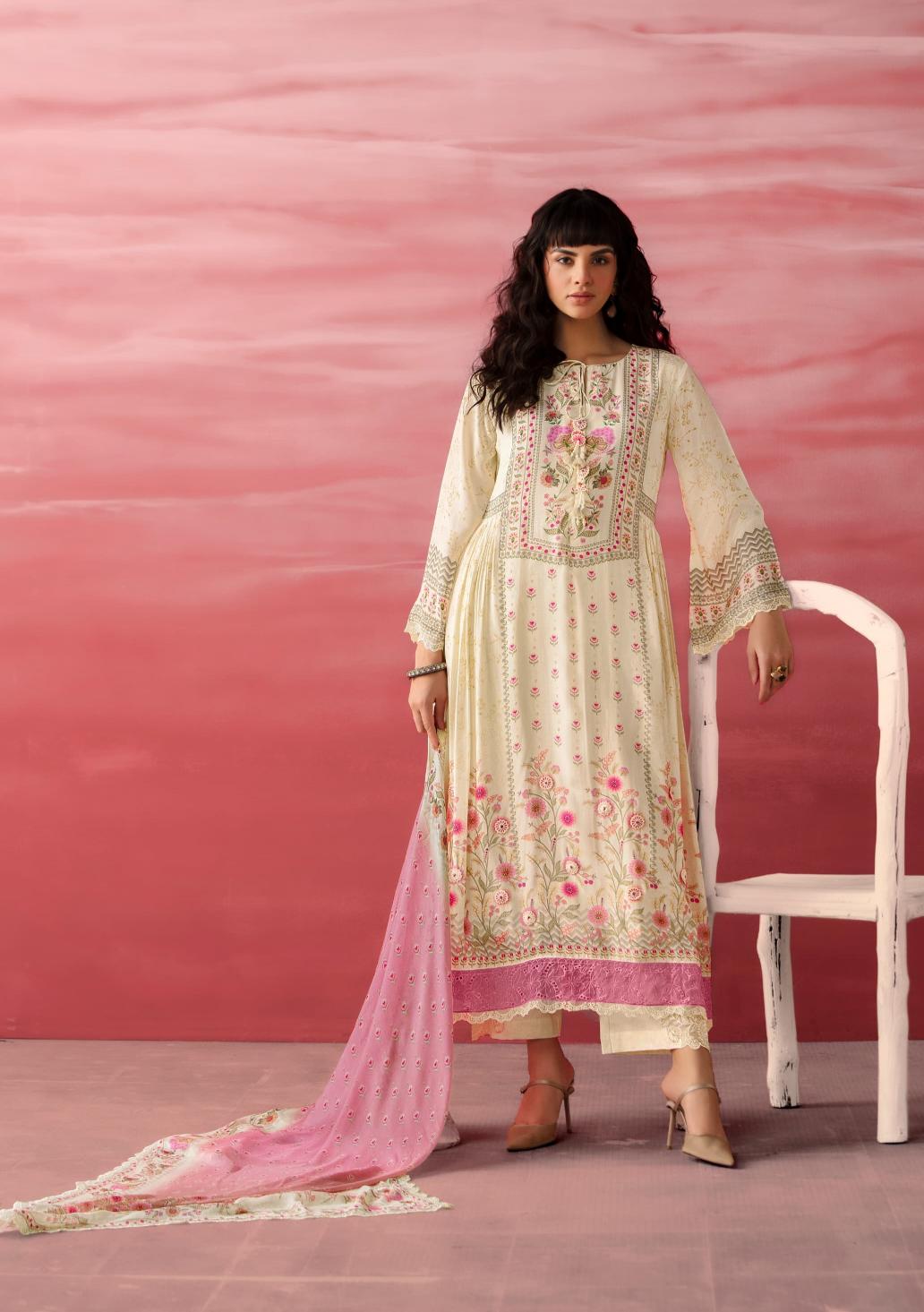 Kimora heer jimmy vol 207 digital print cotton dress materials wholesale