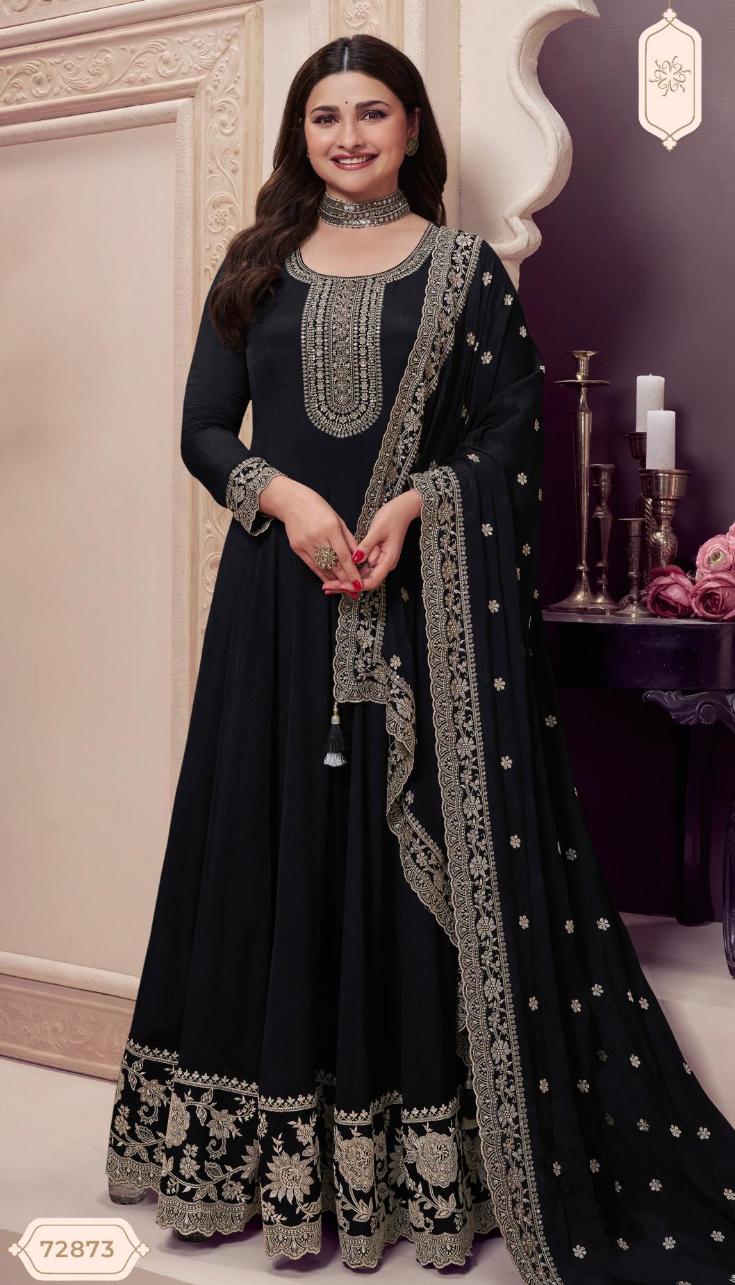 Kuleesh blaze chinon anarkali ahmedabad dress material wholesale market