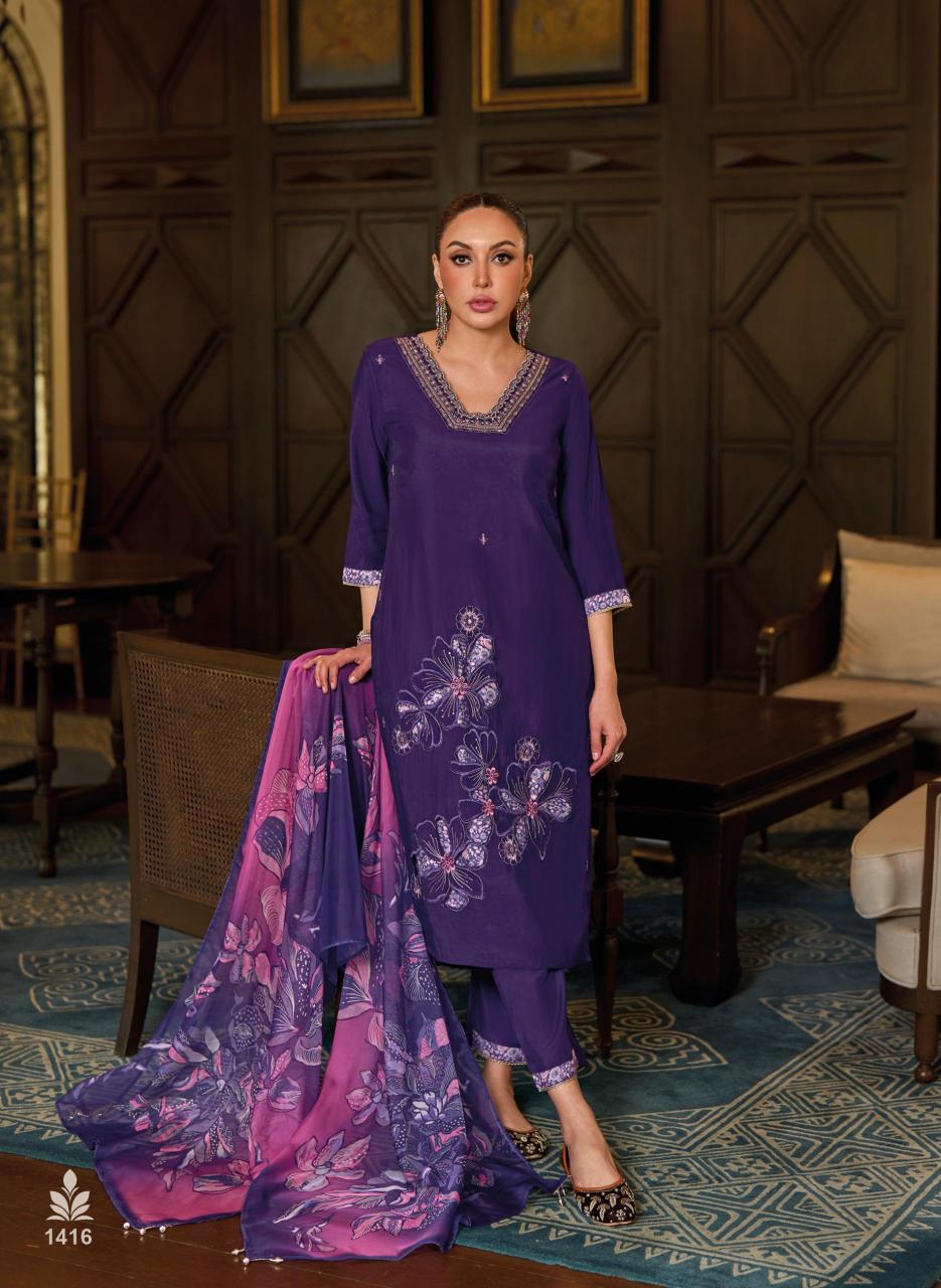 Lady leela shahida viscose silk top bottom dupatta kurti manufacturer in india