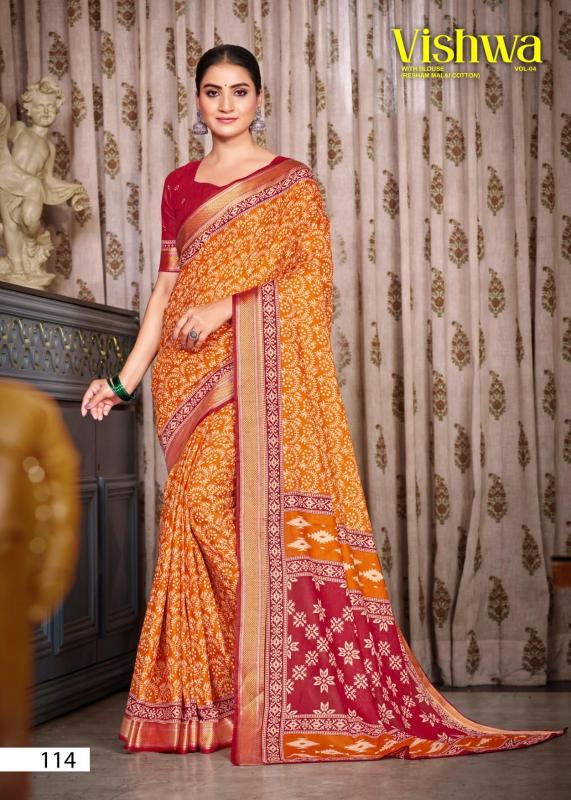 Lakhani vishwa vol-04 cotton printed wholesale sarees online cash on delivery