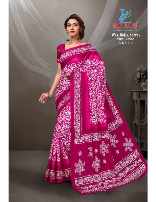 Lakhani wax batik vol-01 cotton printed surat sarees wholesale market