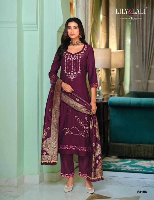 Lily & lali hasmeena vol 5 handwork on viscouse ladies kurti manufacturer