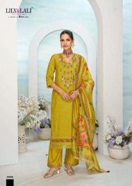 Lily & lali Mishka jacquard viscouse silk top bottom dupatta kurtis manufacturers