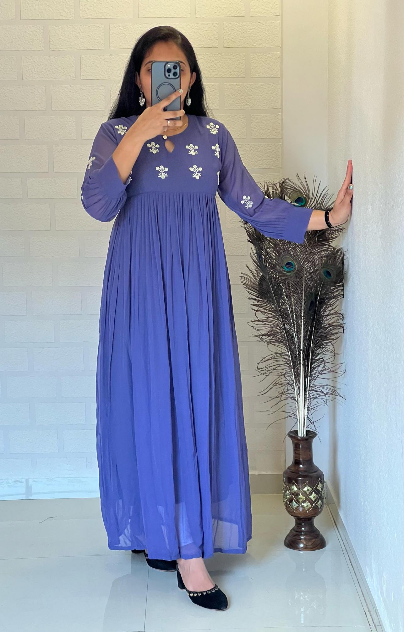 Maggam work georgette direct manufacturer of kurtis