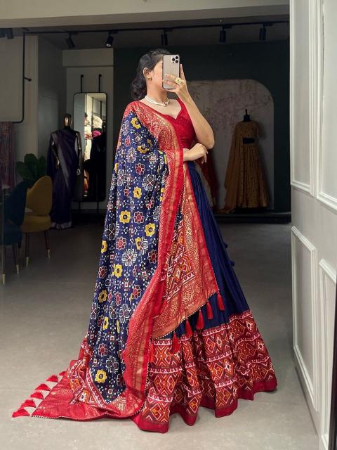 Maharani Blue Dola Silk Lehenga choli manufacturers in Delhi