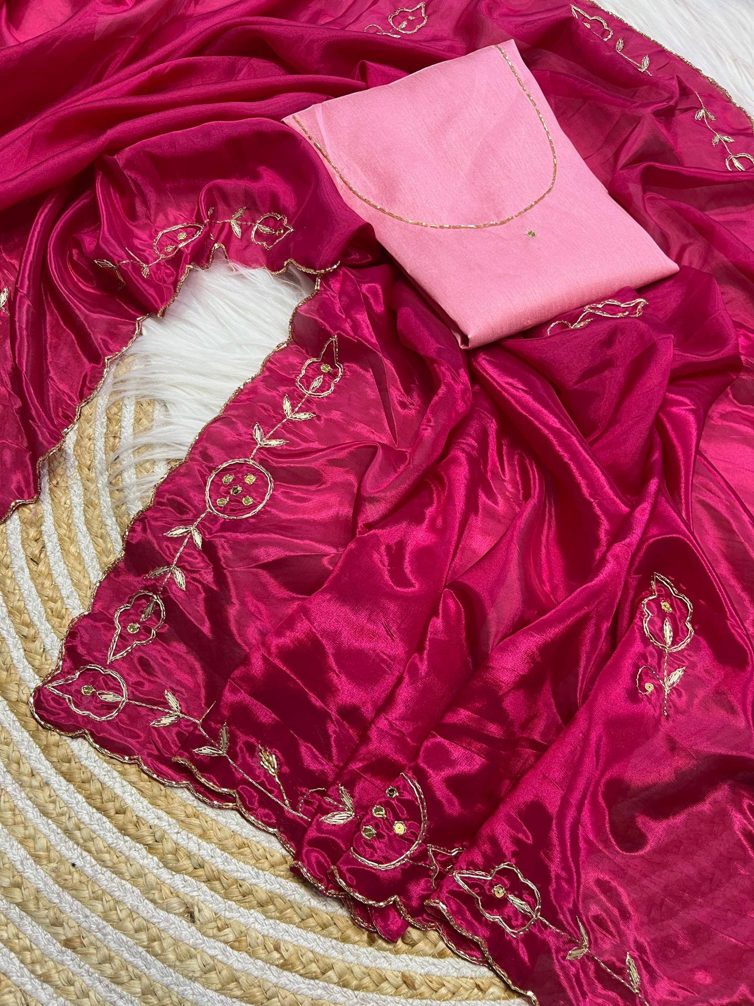 Mahaveer silks heavy c-pallu zardozi handwork sarees with blouse sarees wholesale online shopping