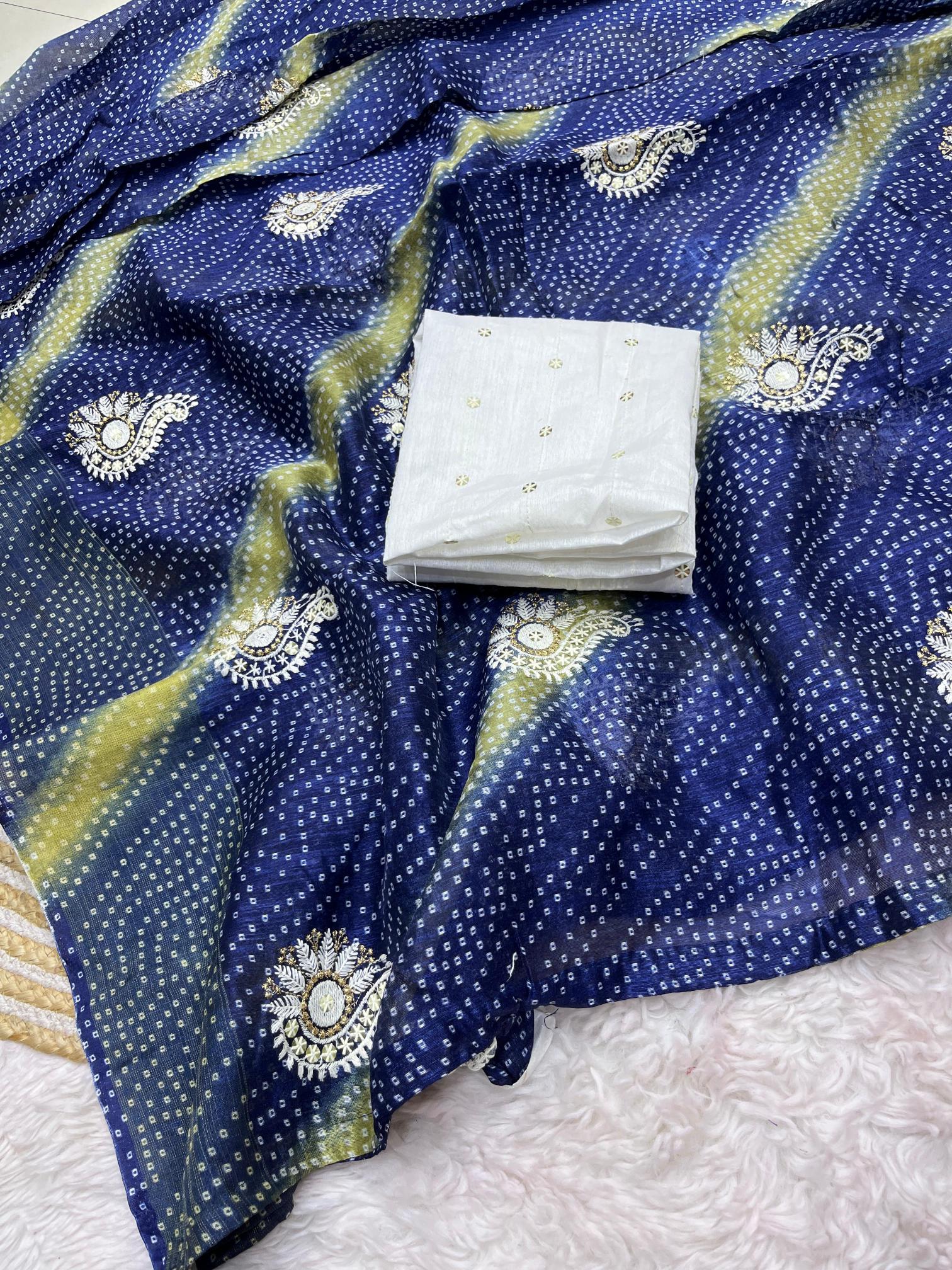 Mahavir silk crystal cotton prism bandej wholesale sarees in surat with low price