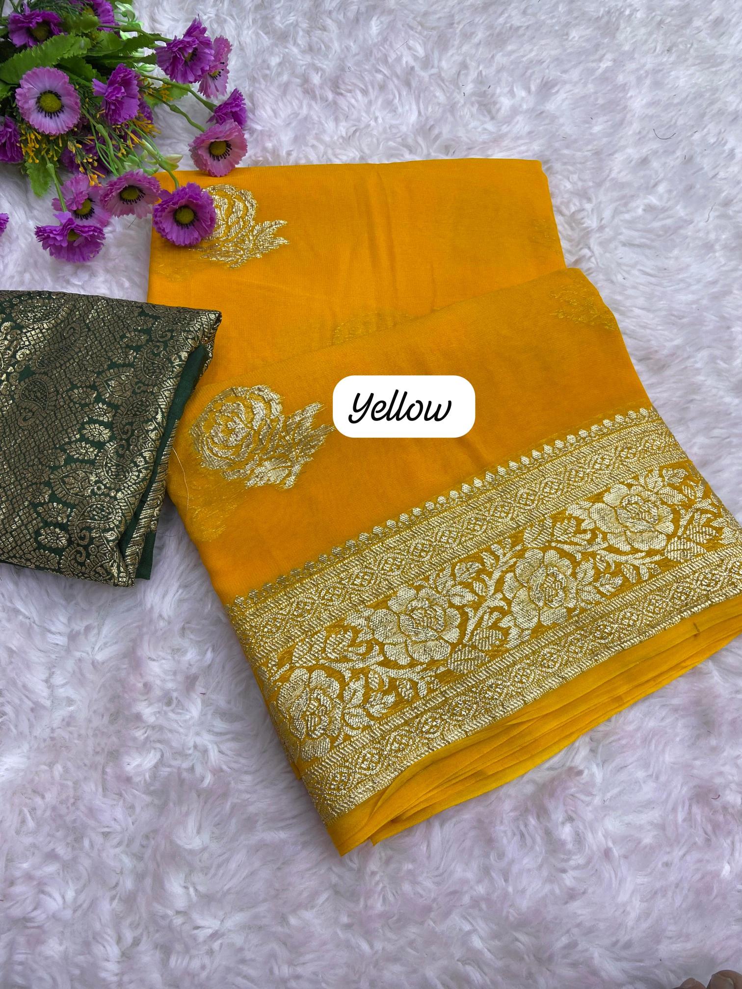 Mahavir silks viscose Georgette surat saree wholesale