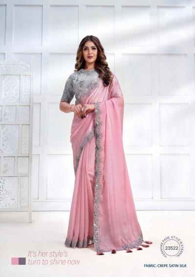 Mahotsav mohmanthan 23500series majestica banarasi crush silk wholesale saree online