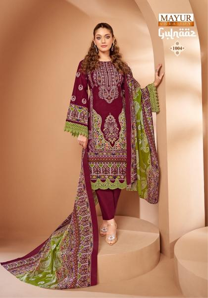 Mayur gulnaaz vol-1 cotton printed stone work dress materials wholesale