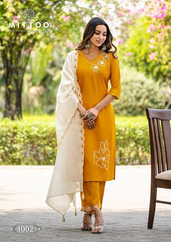 MIttoo elite viscose weaving top bottom dupatta kurti manufacturers