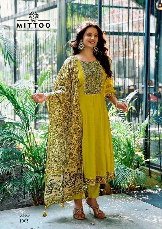 Mittoo muskaan modal silk top bottom dupatta wholesale kurti manufacturers