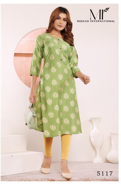 Moksh international Star vol 2 viscose maslin print kurti manufacturers in india