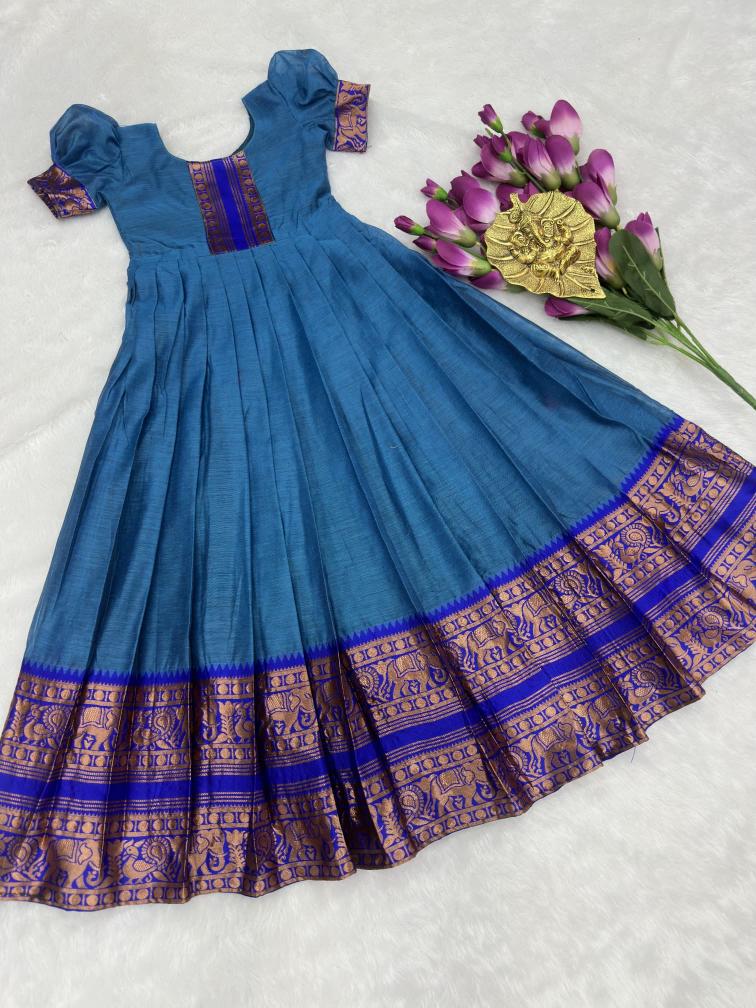 Mom daughter span cottan silk gown kurti set manufacturer