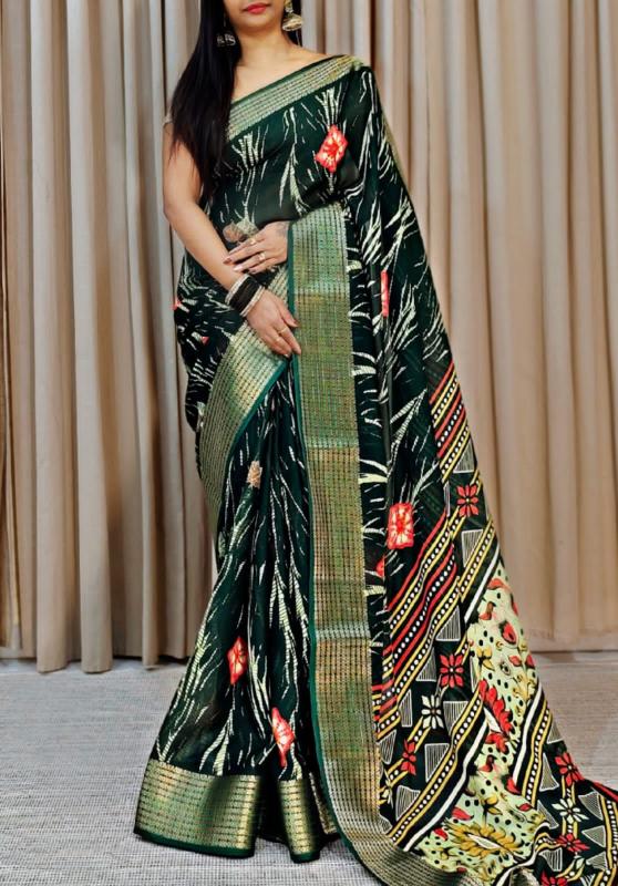Mukunda-vol-6 dola silk kalamkari printing wholesale sarees in surat with low price