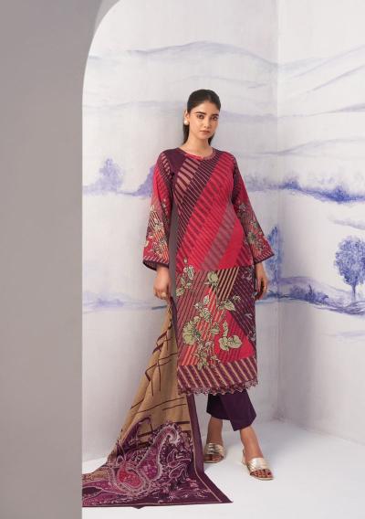 Mumtaz arts noor cutwork jam satin digital print kalamkari dress material wholesale