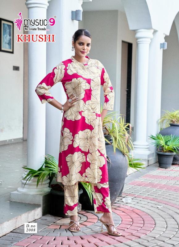 Mystic9 khushi vol 2 viscose print coord set premium kurti manufacturer
