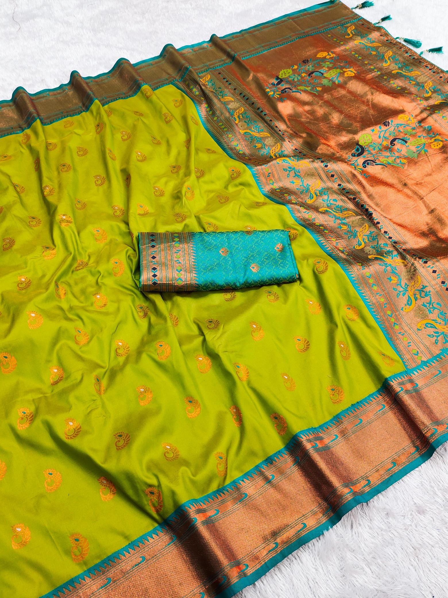 Nath paithani soft silk nath design surat saree wholesale market