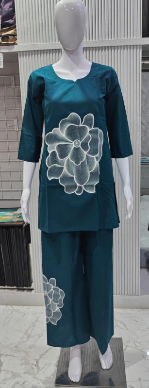 New plain cotton flex coord set wholesale kurti manufacturers