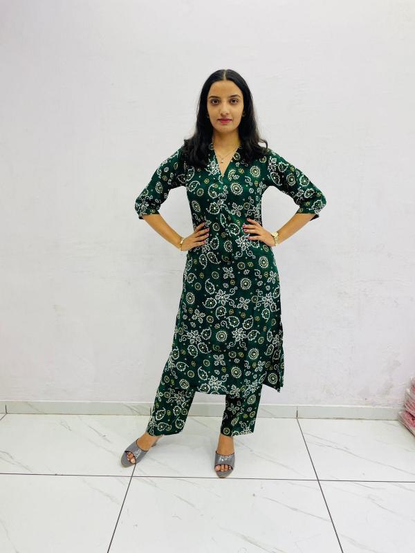 New printed reyon coord set kurtis manufacturer