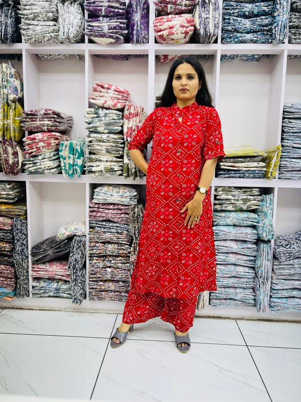 New reyon top with bottom kurti manufacturers in india