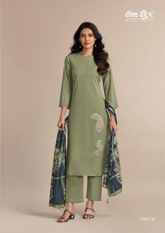 Omtex sanskriti style lawn cotton dress materials wholesale