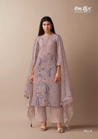 Omtex tarang vintage linen digital print pranjul dress material wholesale price