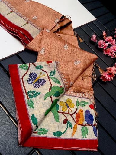 Paithani digital printed saree & pallu with blouse surat saree wholesale market