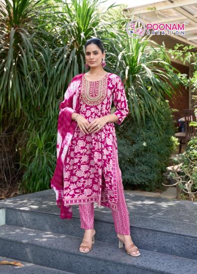 Poonam swaraa vol 10 heavy capsule foil top bottom dupatta kurta set manufacturer