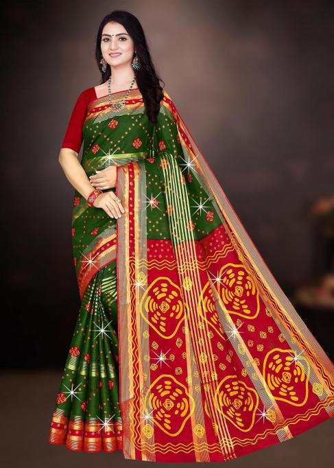 Prachi cotton printed surat wholesale saree market
