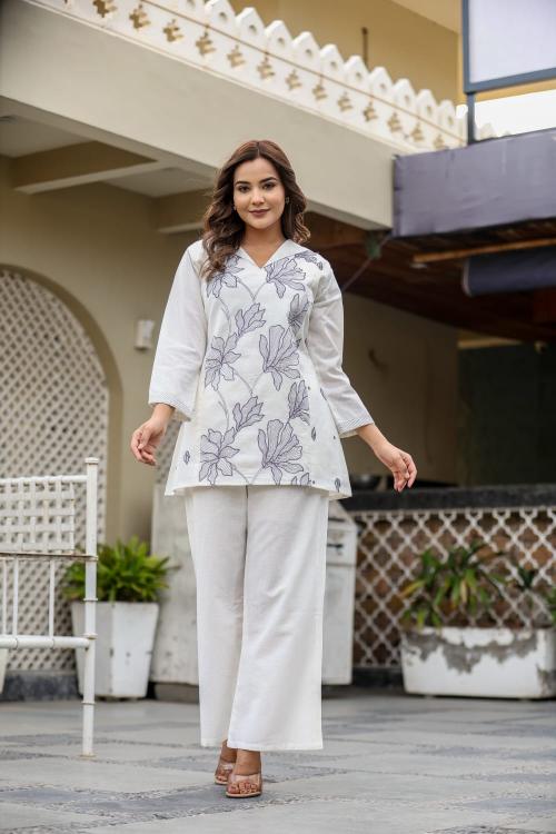 Premium quality cotton flex coord set branded kurtis wholesale