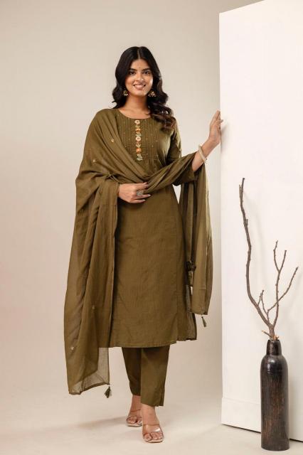 Pure cotton straight cut top bottom dupatta kurtis manufacturer