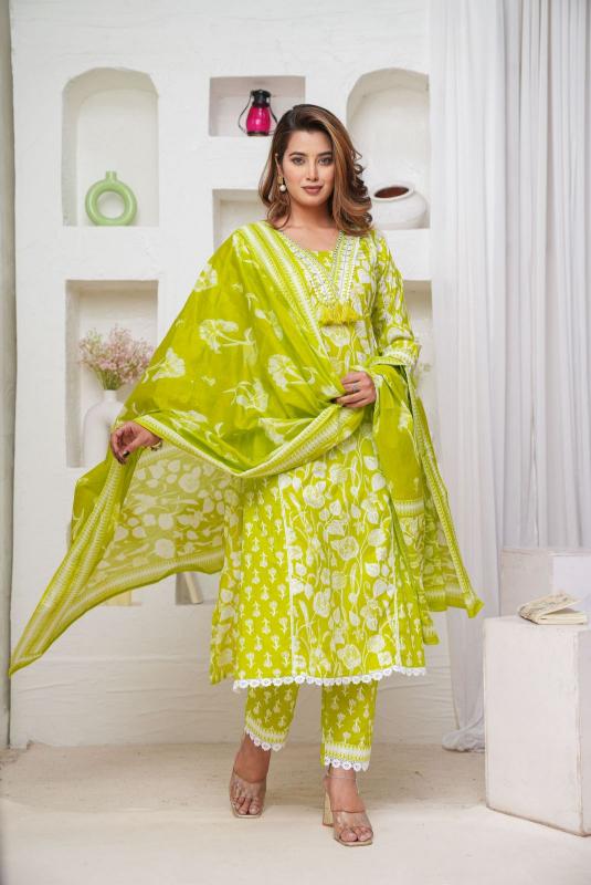 Pure cotton straight top bottom dupatta direct manufacturer of kurtis