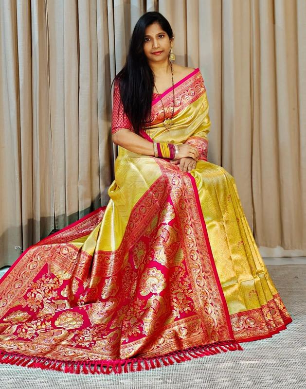 Pure heavy soft silk original gold copper sarees with blouse surat sarees wholesale