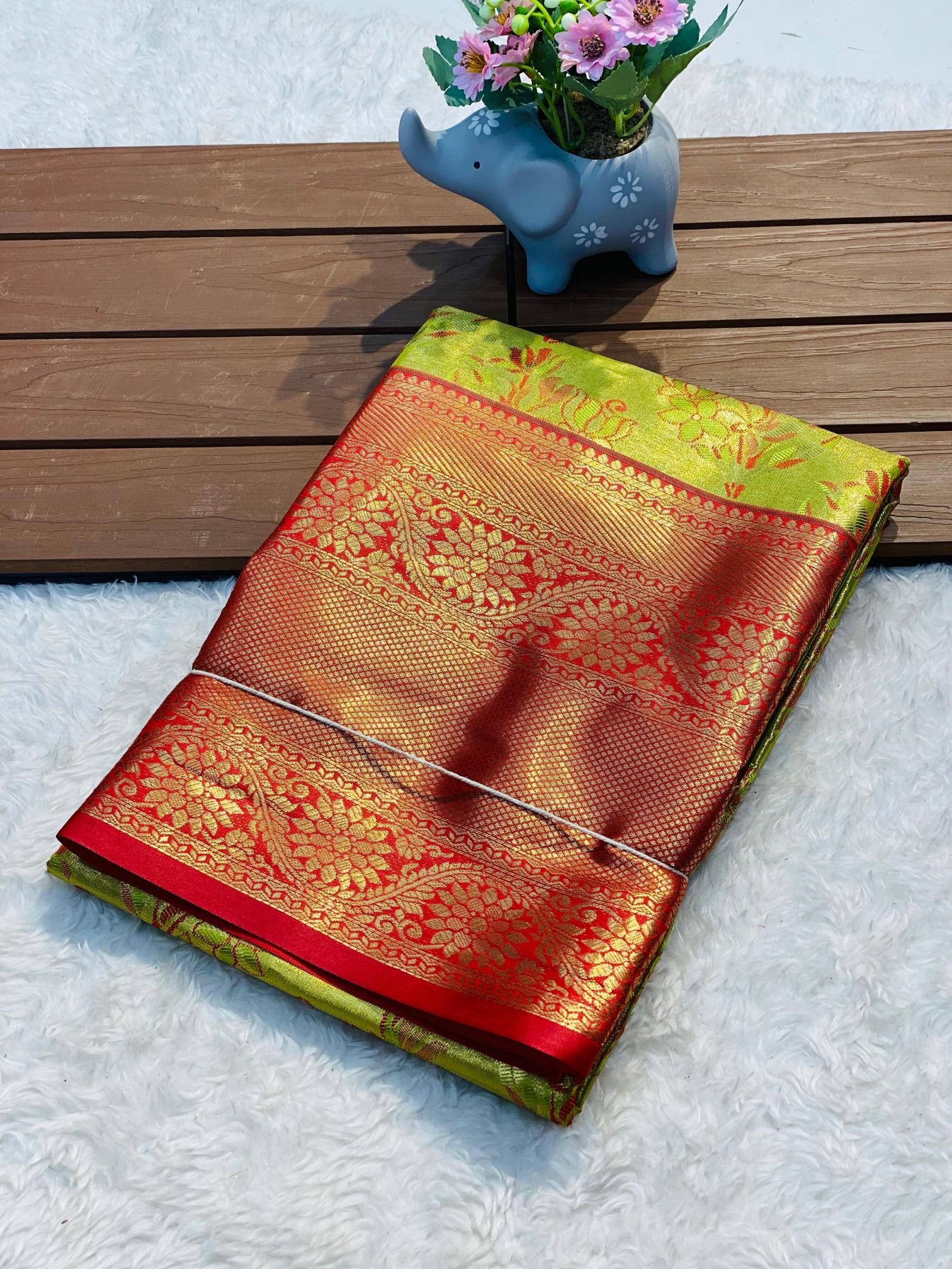 Pushpa-vol-2 bridal kanjivaram semi silk surat saree wholesale market