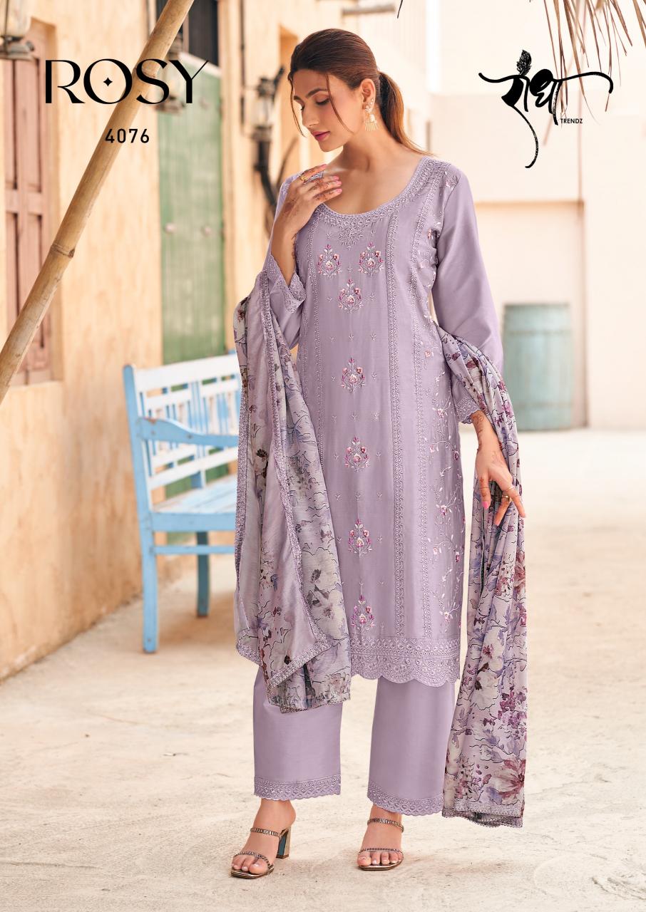 Radha trendz rosy jam cotton dress materials wholesale