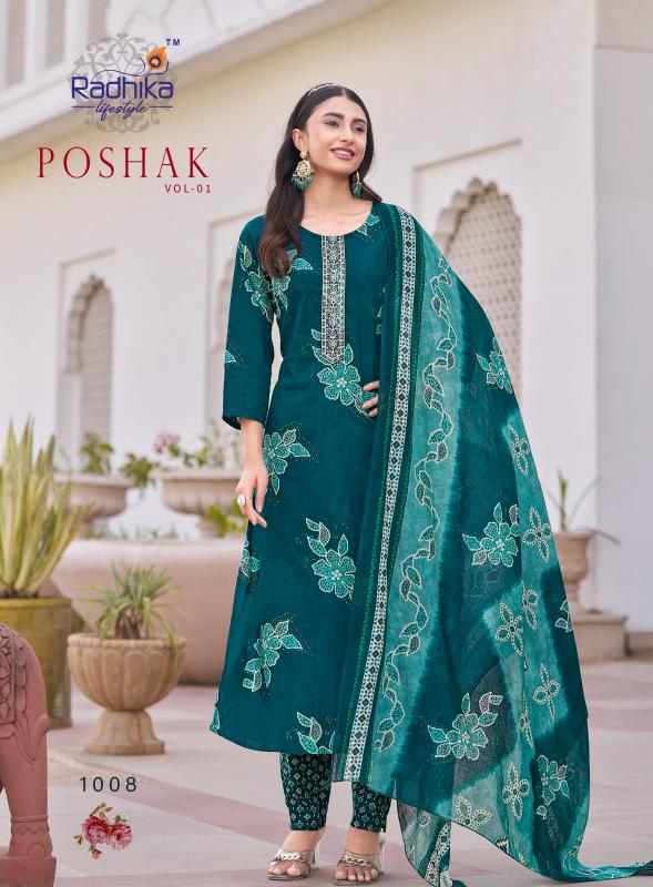 Radhika lifestyle poshak vol 1 pure cotton direct manufacturer of kurtis