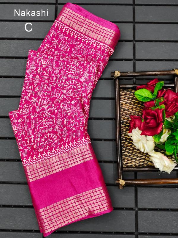 Ragini-vol-9 new soft pure dola silk warli  digital print wholesale saree market in surat with price