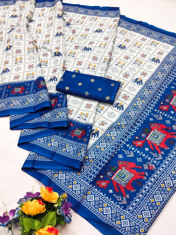 Rajwadi patola cotton printed surat sarees wholesale market