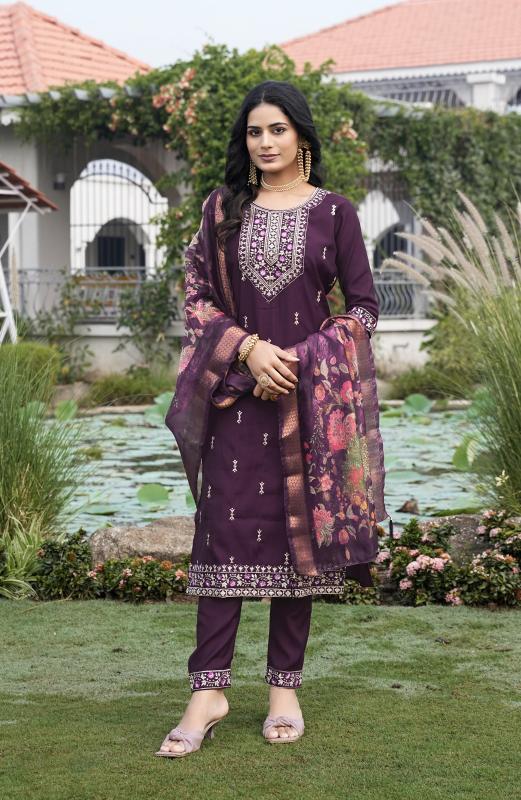 Rarelily anuza vol 1 roman silk top bottom dupatta kurti set manufacturer