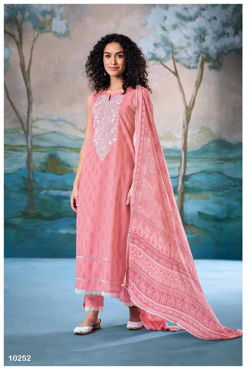 Reyna rumi block print wholesale cotton dress material in ahmedabad