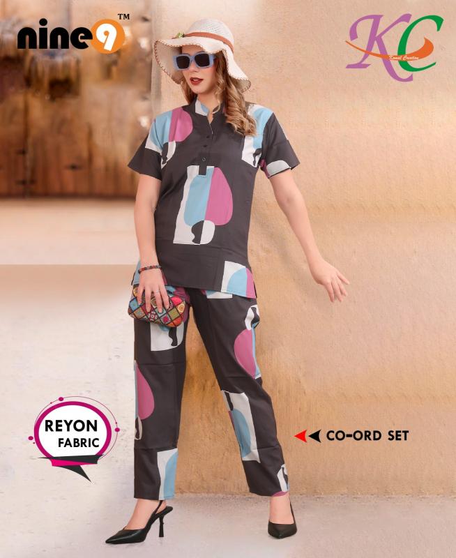 Reyon discharge print co-ord set branded kurtis wholesale online