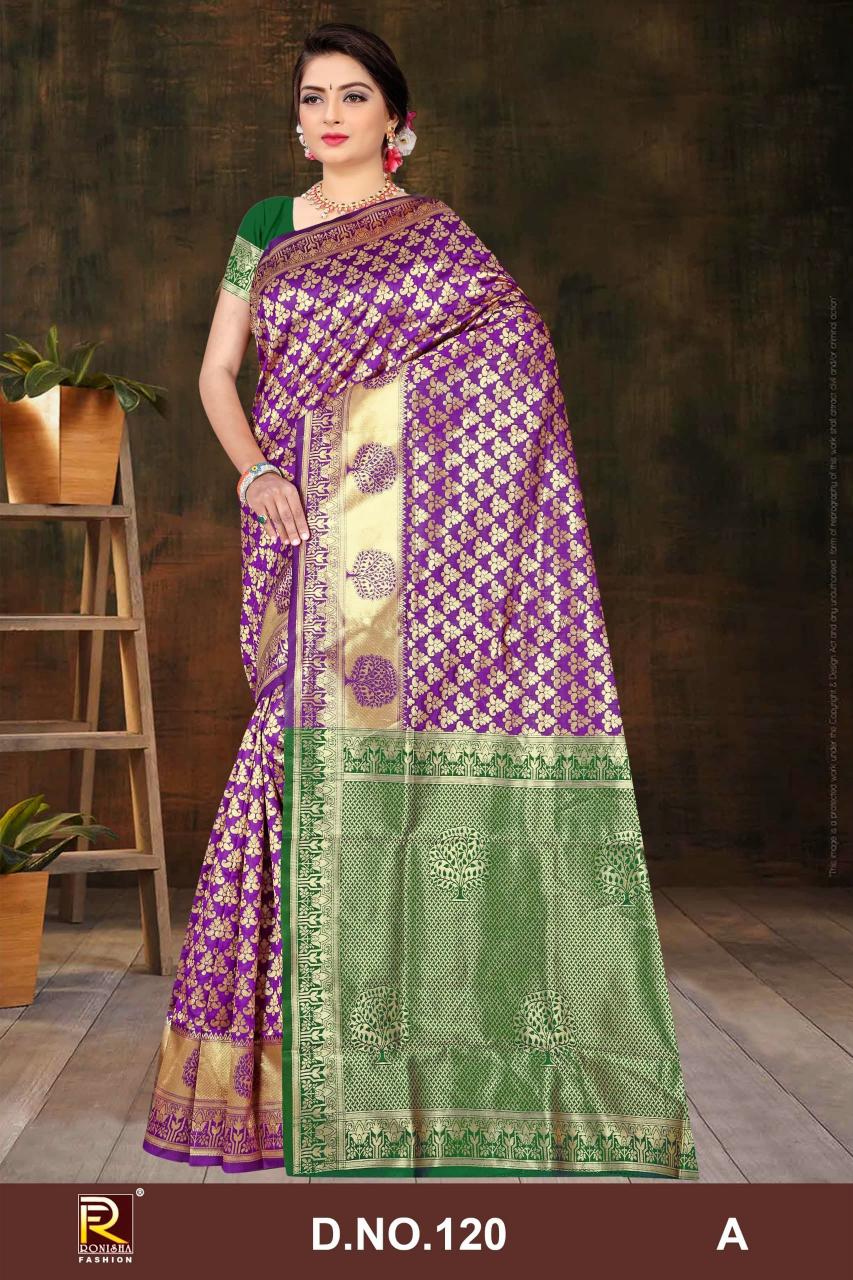 Ronisha fashion banarasi heavy d.no-120 100 rs sarees wholesale online shopping
