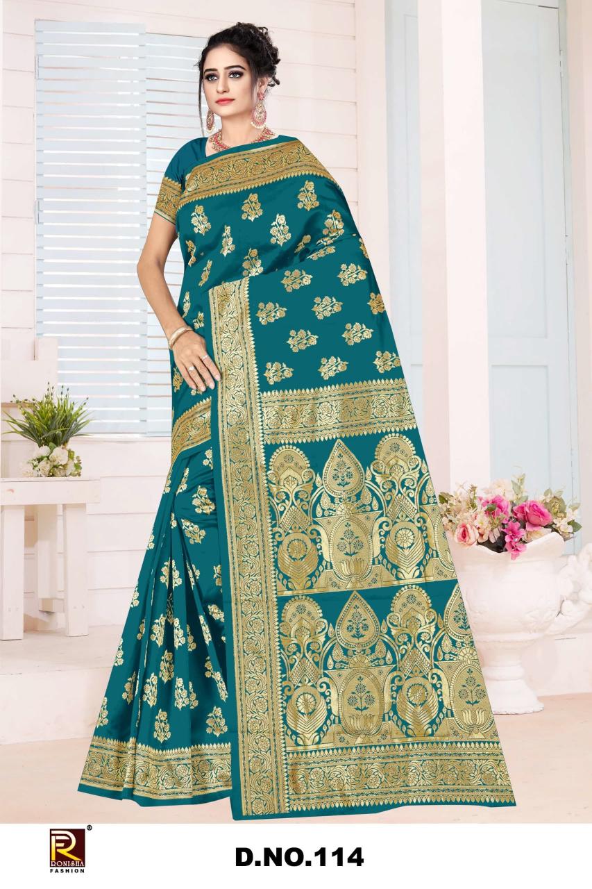 Ronisha fashion banarasi heavy wholesale saree market in surat