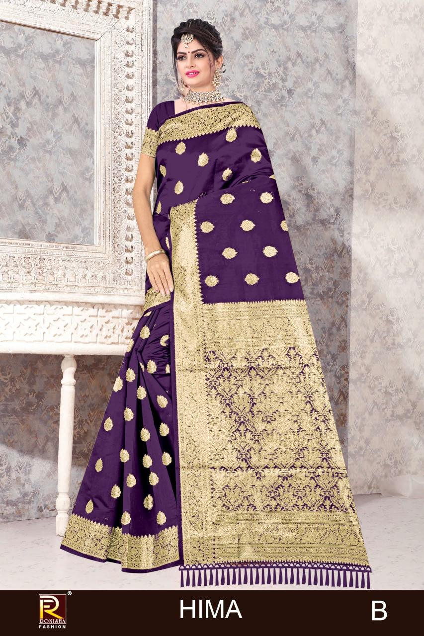 Ronisha fashion banarasi heavy wholesale sarees in surat with low price