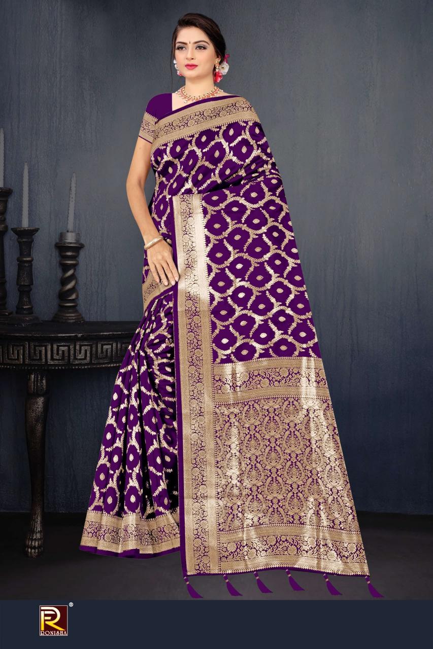Ronisha fashion banarasi wholesale sarees in surat with low price