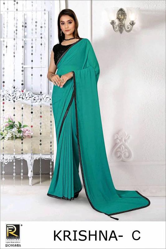 Ronisha fashion blooming heavy surat saree